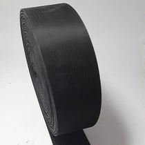 Rubber strip fine-ribbed on one side - 10 meters long