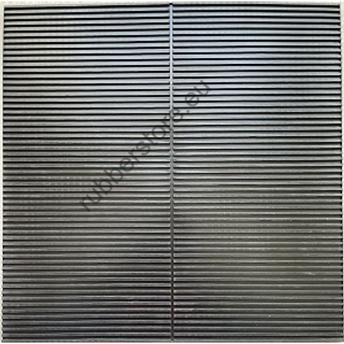 Universal rubber sheet ribbed on both sides 450 mm x 450 mm x 8 mm