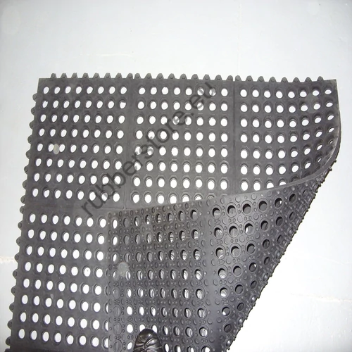 Anti-fatigue rubber mat 14 mm x 900 mm x 900 mm