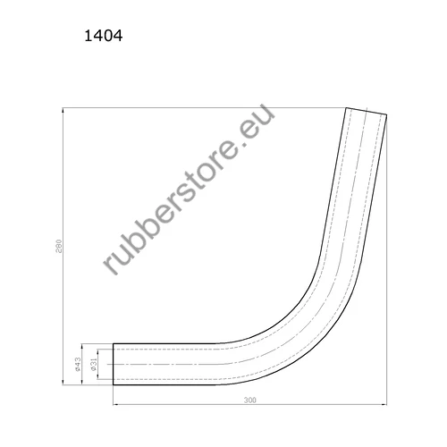 Wartburg lower water coolant pipe 1404