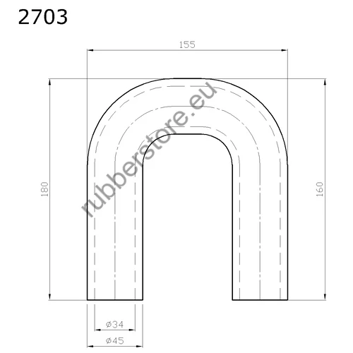 Volvo water coolant pipe 2703