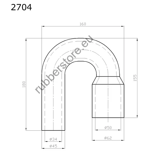 Volvo water coolant pipe 2704