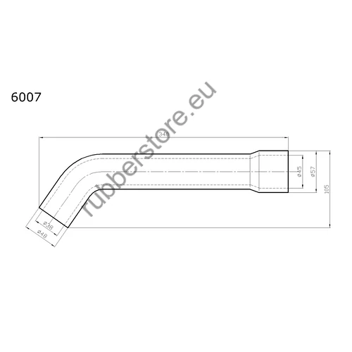Zetor water coolant pipe 6007