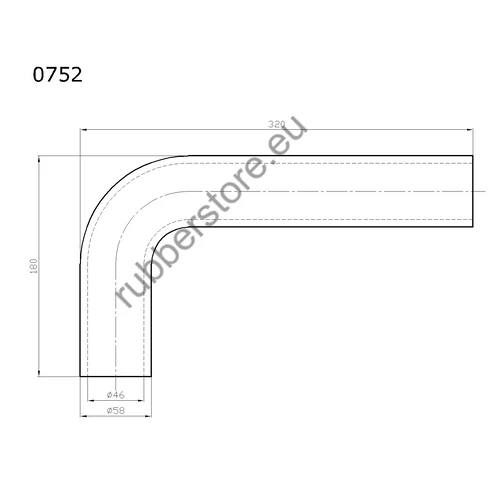 Volvo water coolant pipe 0752