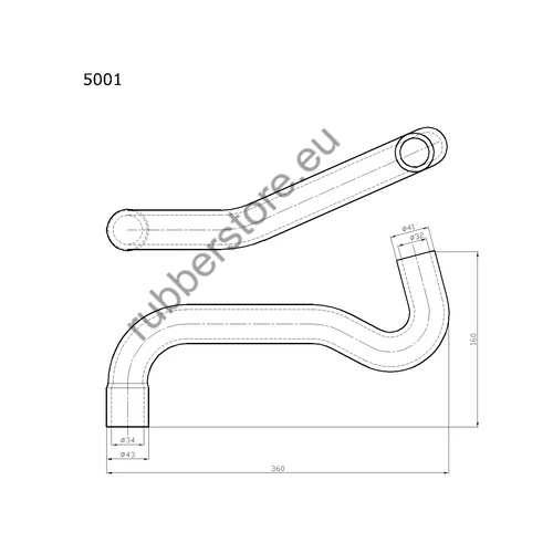 Citroen water coolant pipe 5001