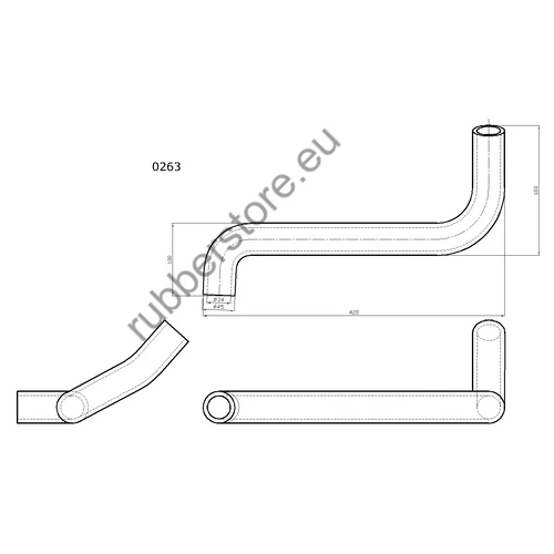 Mercedes water coolant pipe 0263