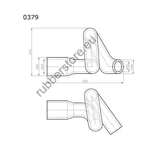 Opel water coolant pipe 0379