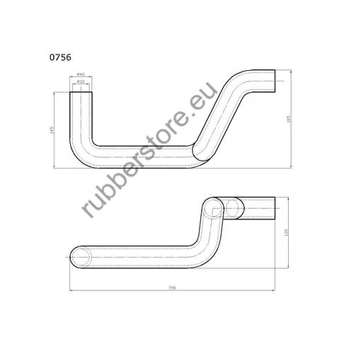 Volvo water coolant pipe 0756