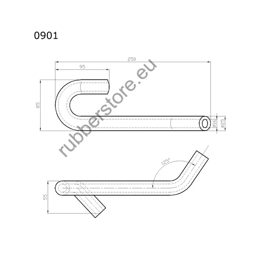 Porsche water coolant pipe 0901