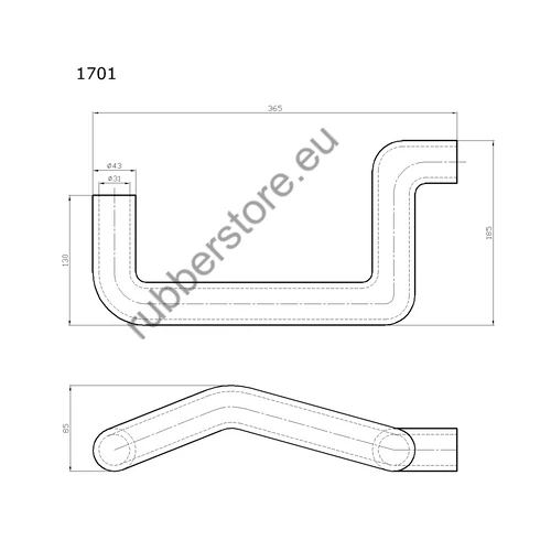 Volvo water coolant pipe 1701