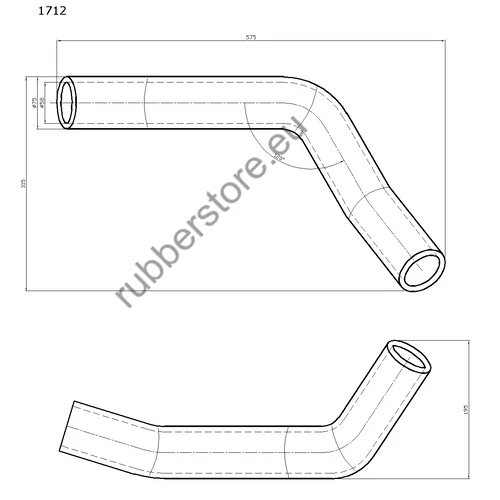 Iveco water coolant pipe 1712