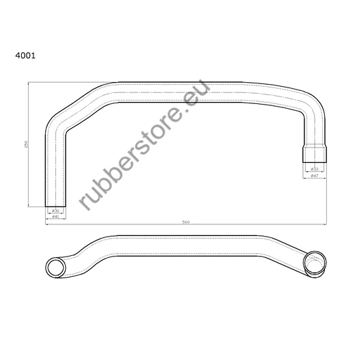 Peugeot water coolant pipe 4001