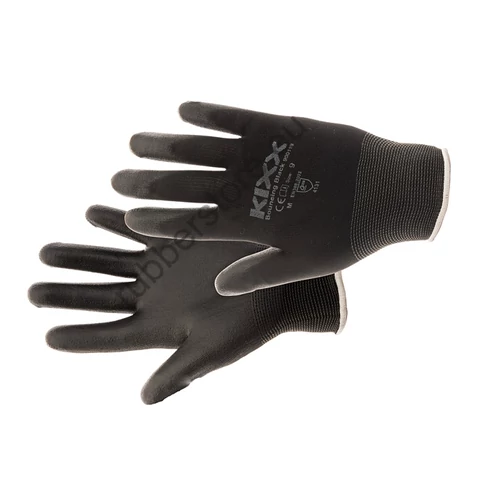 BOUNCING BLACK coated gloves 