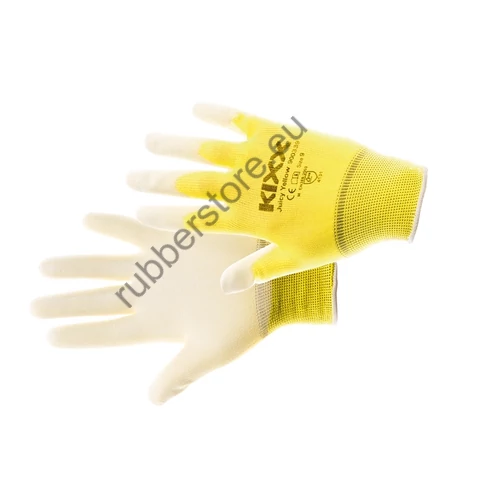 JUICY YELLOW coated gloves
