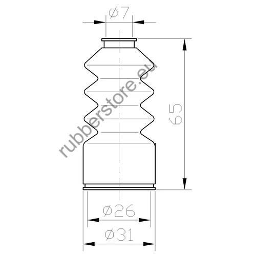 Wartburg brake dust cover accordion