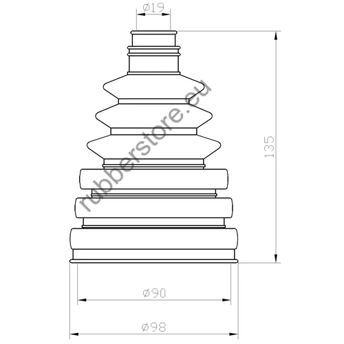 LC0196 stub axle dust cover