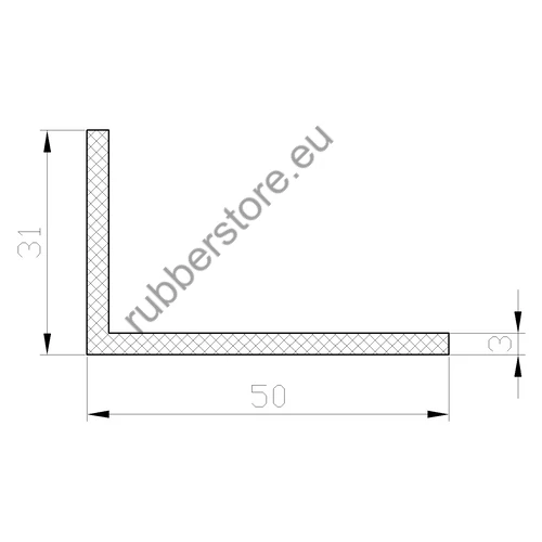 L-profile 50x30x4 mm