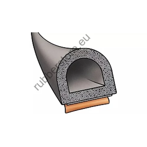 Adhesive EPDM foam D-profile