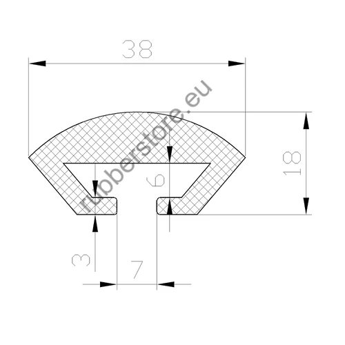 C-profile 38x17 mm