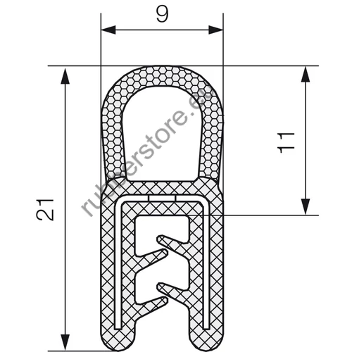 Combined profile 5707 1-2,5 mm