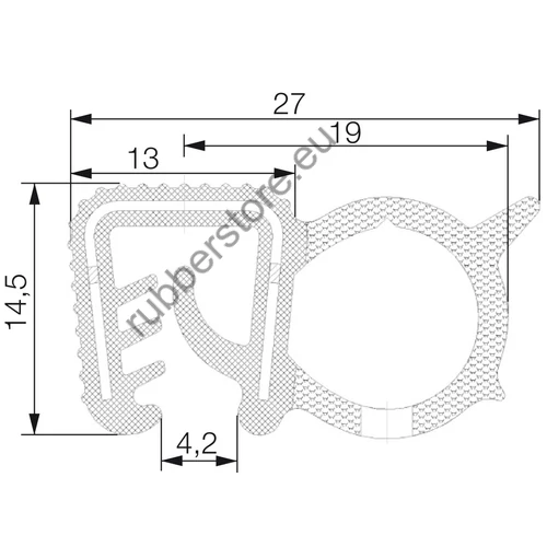 Combined profile 5728 4-6 mm
