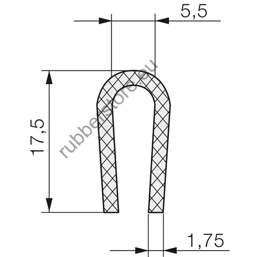 EPDM edge protection profile 1424 up to 5,5 mm