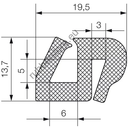 2015 EPDM profile 3/6 mm