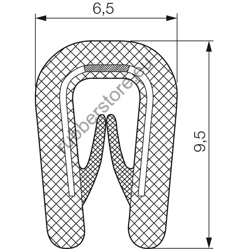 PVC edge protection profile 5902 1-2 mm