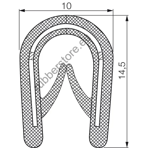 PVC edge protection profile 5904 1-4 mm
