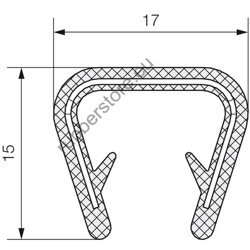 PVC edge protection profile 5910 9-12 mm