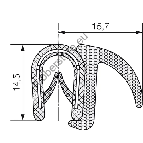Combined profile 6001 PVC 1-4 mm