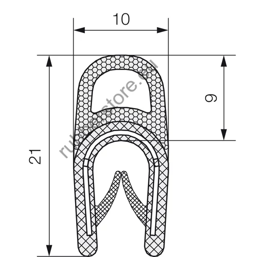 Combined profile 6002 PVC 1-4 mm