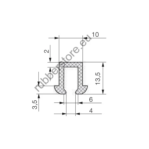 U-profile 10x13,5 mm 2029