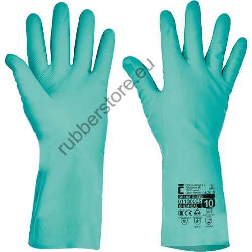 GREBE GREEN nitrile gloves 33 cm 