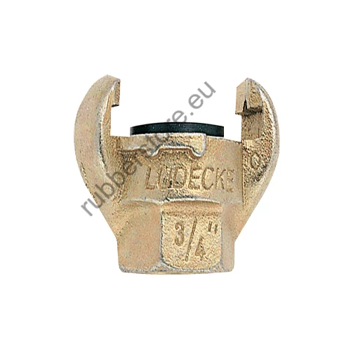 Compressed air claw coupling with female thread
