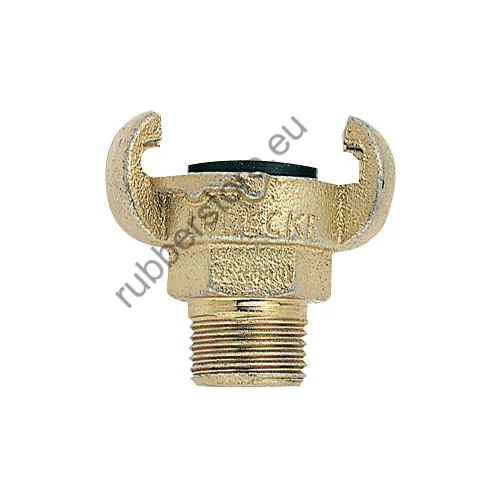 Compressed air claw coupling with male thread