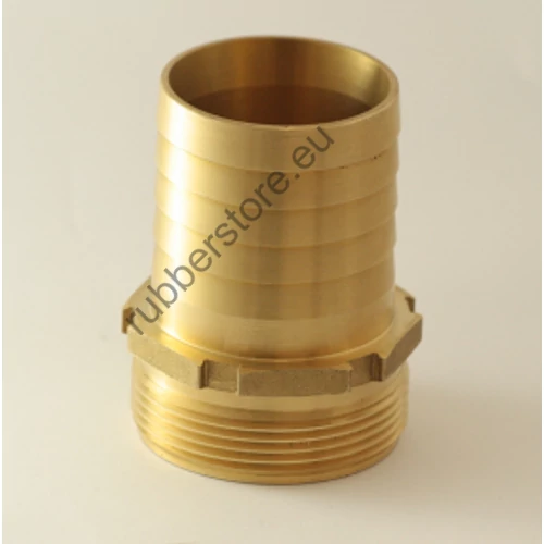 Hose tail made of brass with male thread