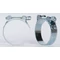 Wide reinforced galvanized steel hose clamp 92-97 mm